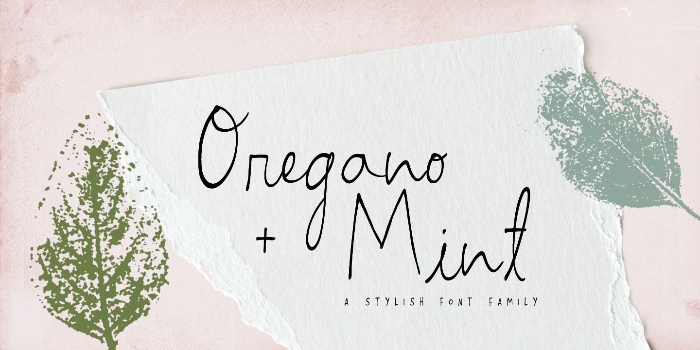 Schriftart Oregano & Mint